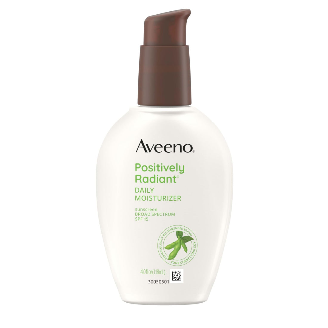 Aveeno Positively Radiant Daily Face Moisturizer with SPF 15 Sunscreen, Hydrating Facial Moisturizer with Soy Extract to Improve Skin - OzHealthStandard