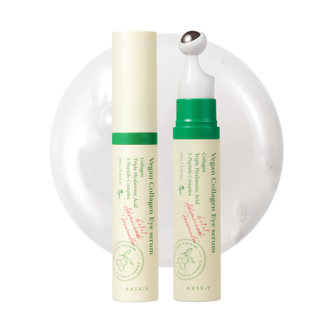 AXIS-Y Vegan Collagen Eye Serum - K Beauty Triple Hyaluronic Acid & Peptide Collagen Serum Improve Skin Elasticity, Reduce Fine Lines & Dark Circles - OzHealthStandard