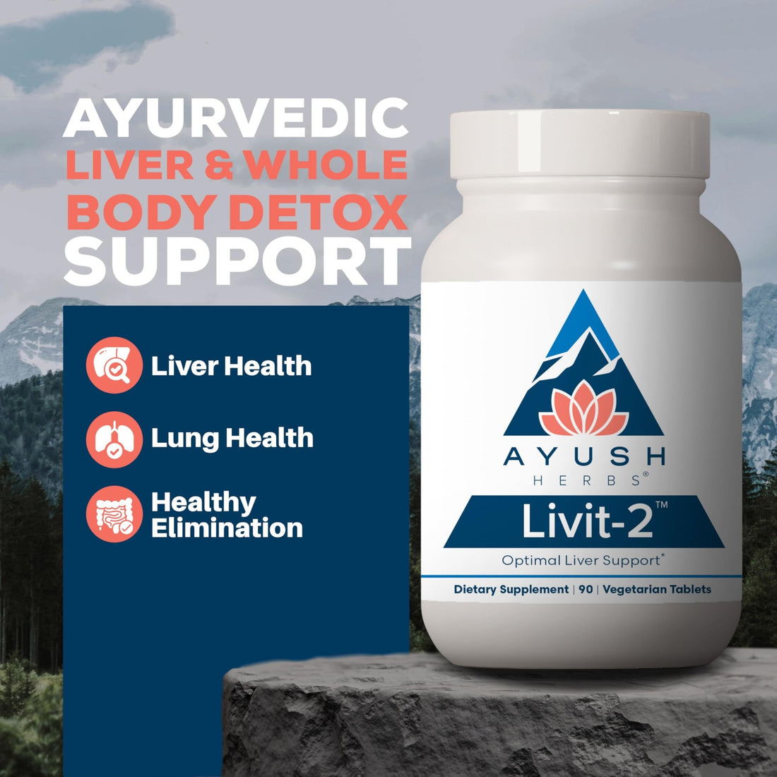 Ayush Herbs Livit-2 - Liver Care, Liver Support Supplement for Women & Men with Andrographis & Picrorhiza, Liver Pills Made with Organic Ingredients - 90 Servings - OzHealthStandard