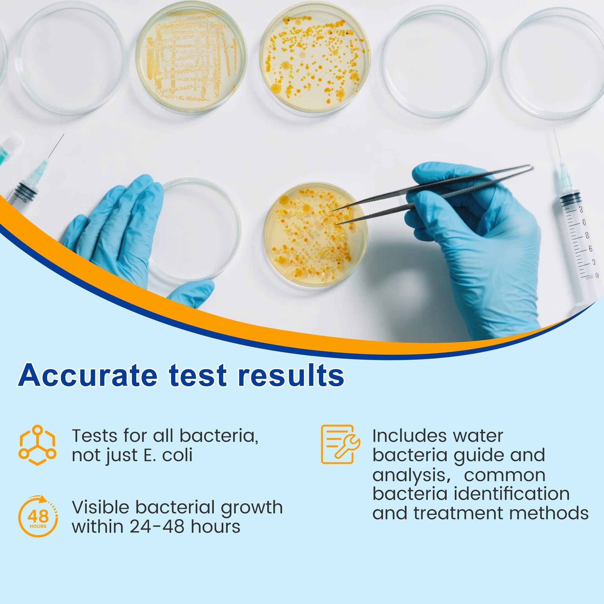 Bacteria Test Kits for Drinking Water - 12 Tests Detect Coliform, E.coli & All Bacteria | Home Quality Testing Kit for Well, Tap, Pool, Hot Tub & City Water | Easy DIY Tester with Free Lab Analysis - OzHealthStandard
