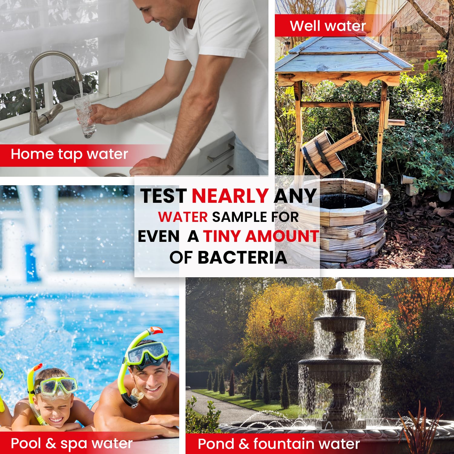 Bacteria Water Test Kit – Coliform, E. coli & Salmonella Detection for Well & Tap Water | Rapid Home Drinking Water Screening Kit with Lab-Quality Results | Leaping Lynx - OzHealthStandard