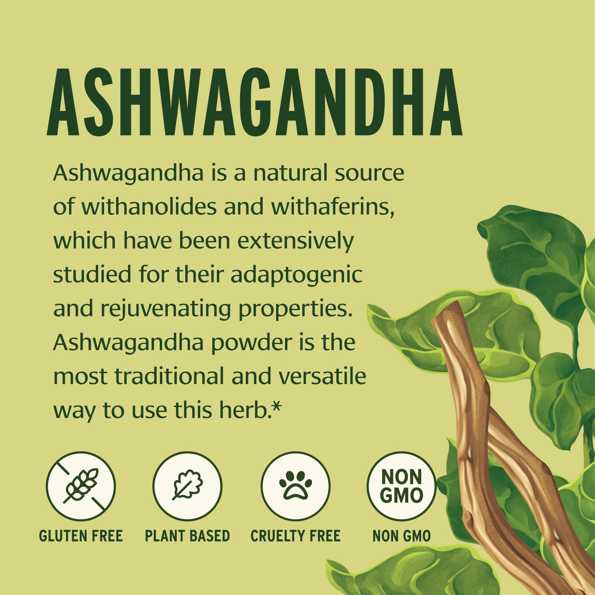 Banyan Botanicals Organic Ashwagandha Root Powder–1lb Bulk (504 Servings)Natural Cortisol Manager & Adrenal Support–Stress Relief, Better Sleep & Energy–Adaptogen for Smoothies & Moon Milk–Vegan,FFL* - OzHealthStandard