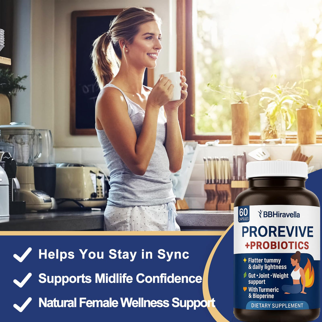 BBHiravella Prorevive for Women Menopause Support | Joint Comfort, Sexy Midsection Curves, Menopause Bloat Relief - OzHealthStandard
