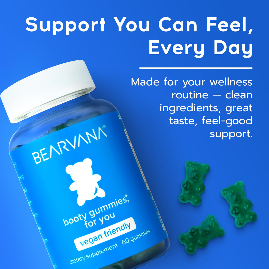 BEARVANA Peach Support Women’s Multivitamin Gummies | Herbal & Vitamin Gummy Supplement for Daily Wellness - OzHealthStandard