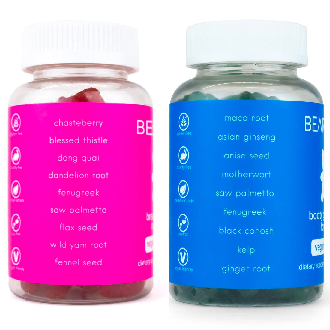 BEARVANA Top & Peach Support Combo Pack Multivitamin Gummies for Women | Includes Herbal Extracts & Essential Vitamins - OzHealthStandard