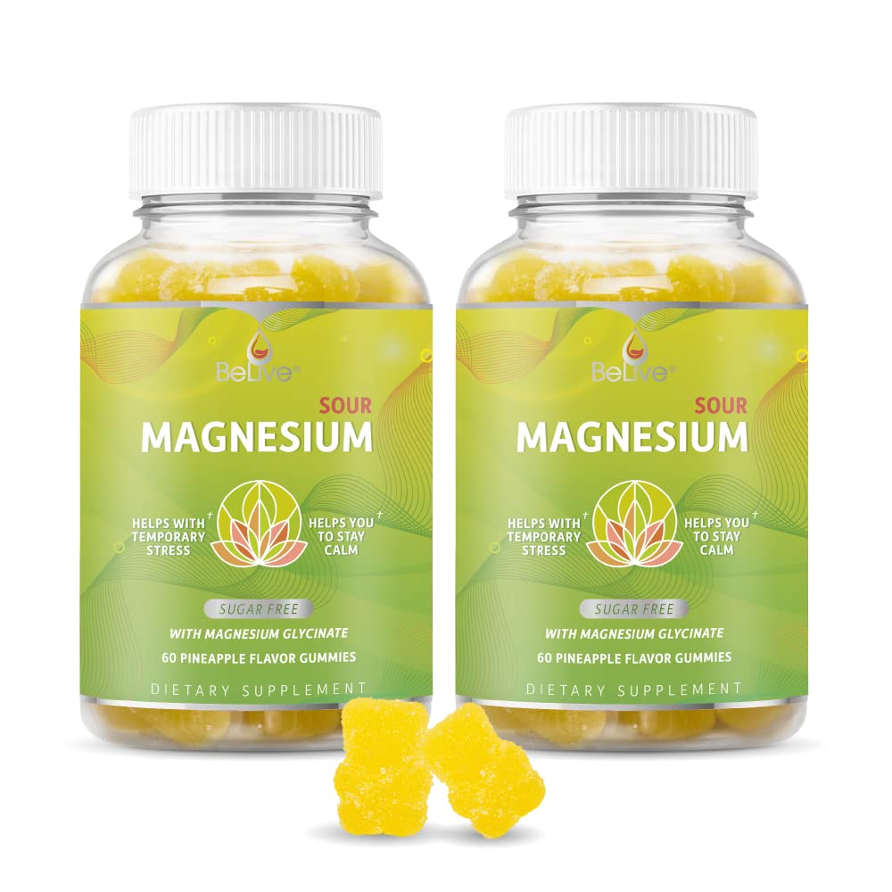 BeLive Magnesium Glycinate Gummies 200 mg - Sugar Free Supplement for Muscle Relaxation, Sleep Support, & Heart Health for Adults & Kids - OzHealthStandard