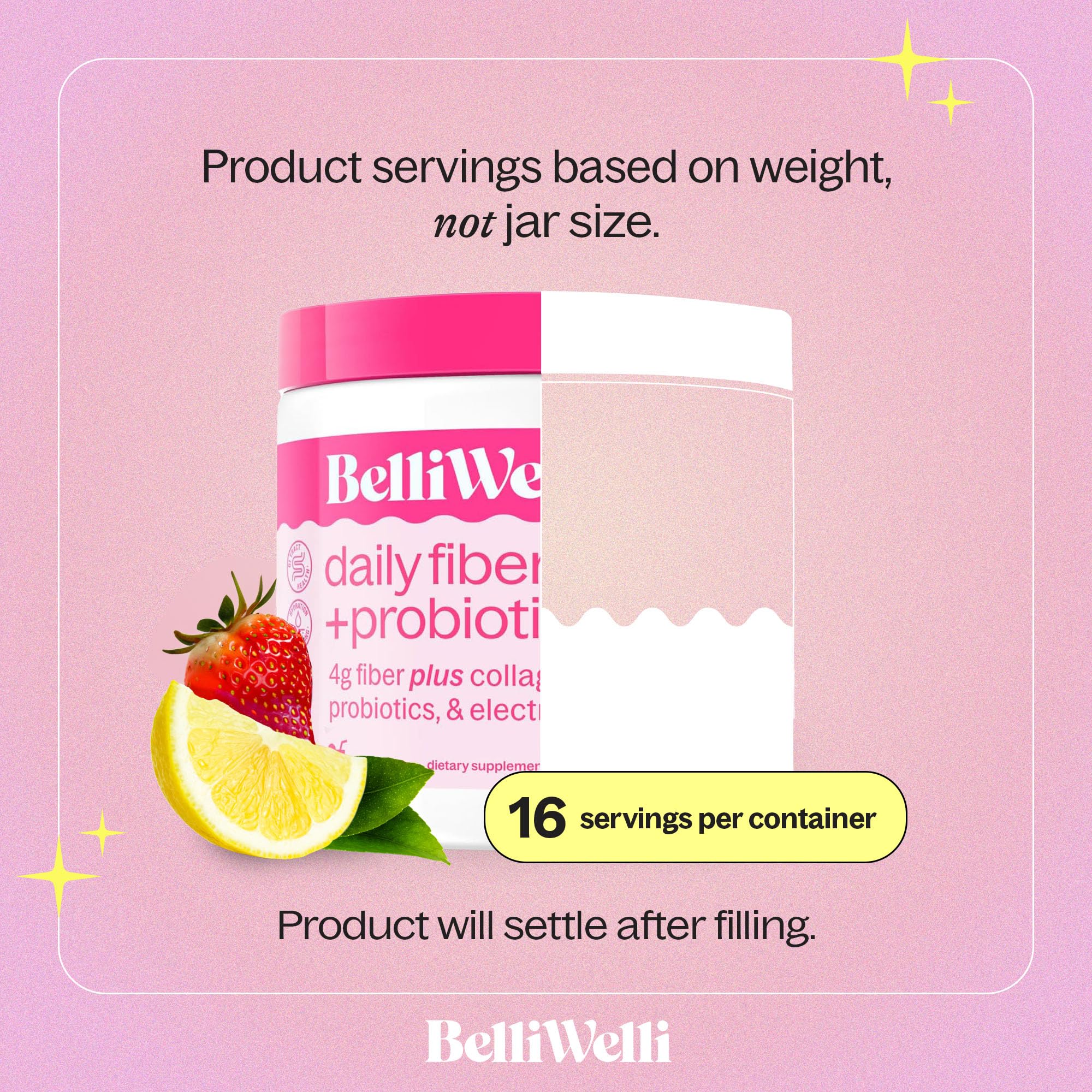 BelliWelli Fiber Supplement for Women & Men Premium Daily Fiber Powder from Organic Acacia with Added Collagen Electrolytes & Probiotics No Bloat Constipation - OzHealthStandard