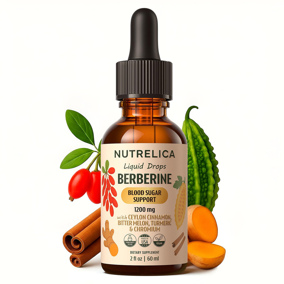 Berberine with Ceylon Cinnamon, Bitter Melon, Turmeric & Chromium – Blood Sugar Balance & Glucose Metabolism - OzHealthStandard