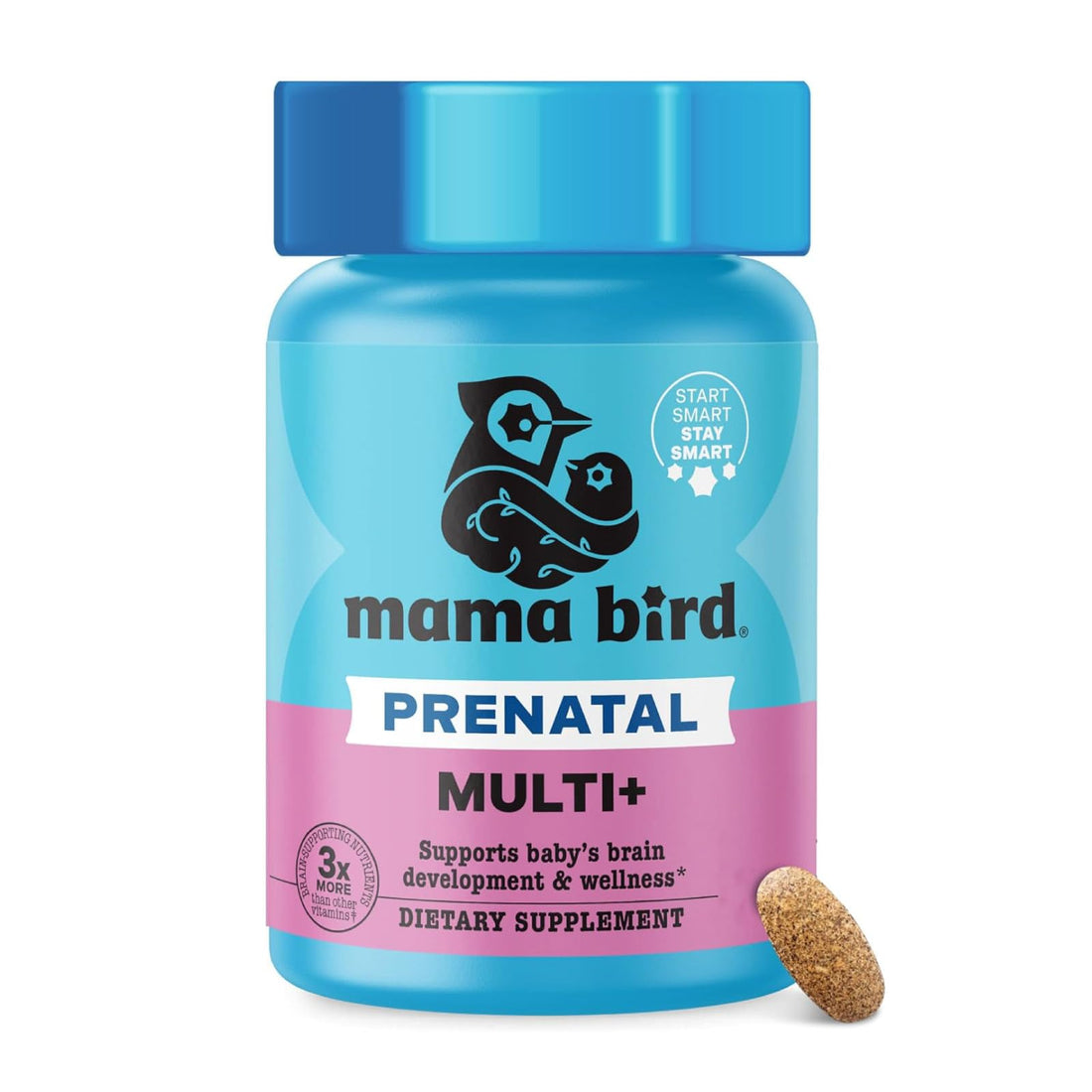 Best Nest Wellness - Mama Bird - Prenatal Multi+ (30 Servings) - Prenatal Vitamins for Women - Supports Baby Brain Health - OzHealthStandard