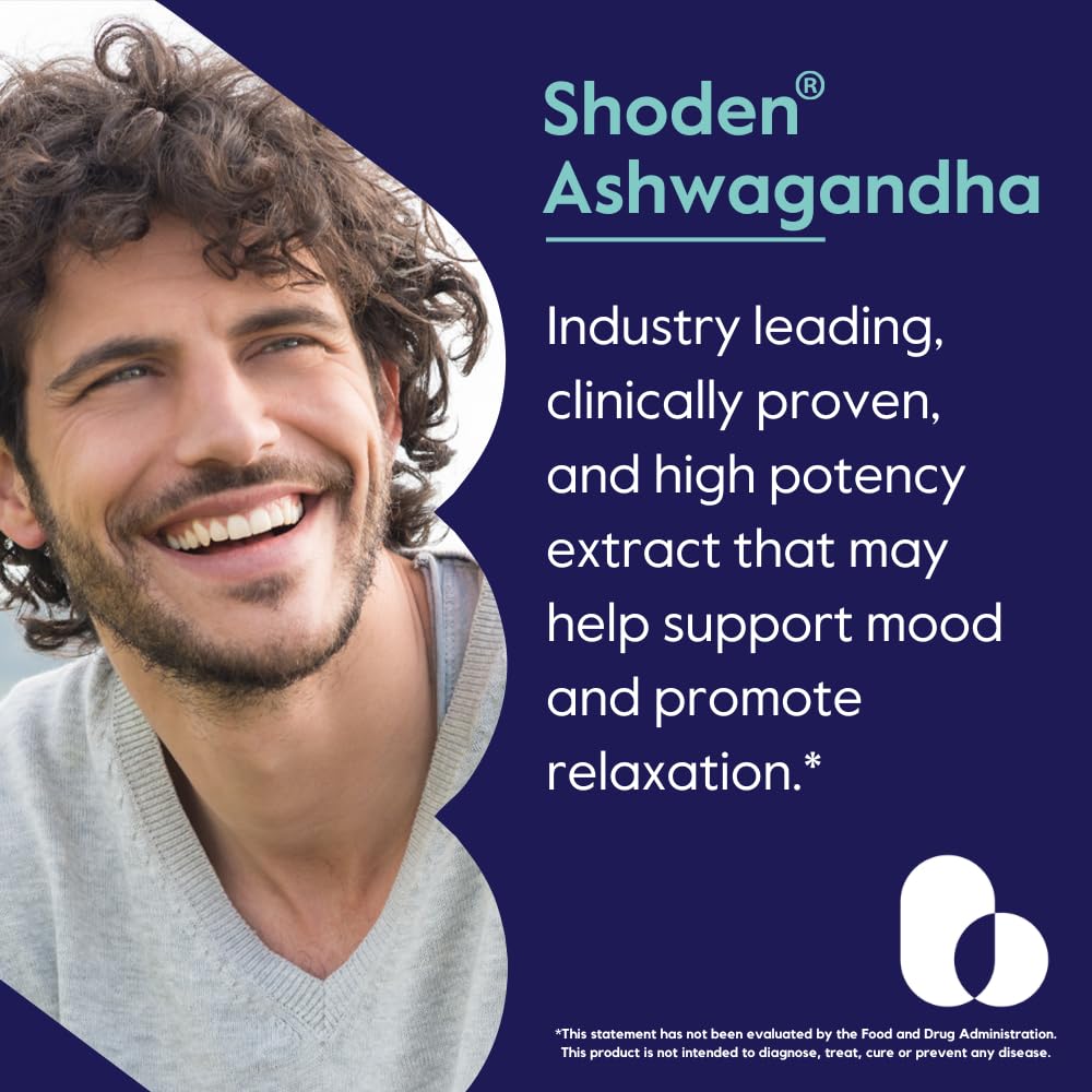BESTVITE Advanced Ashwagandha 120mg w/Shoden (120 Vegetarian Capsules) - Clinically Studied Containing Industry Leading 35% Withanolide Glycosides - No Stearates - Vegan - Non GMO - Gluten Free - OzHealthStandard