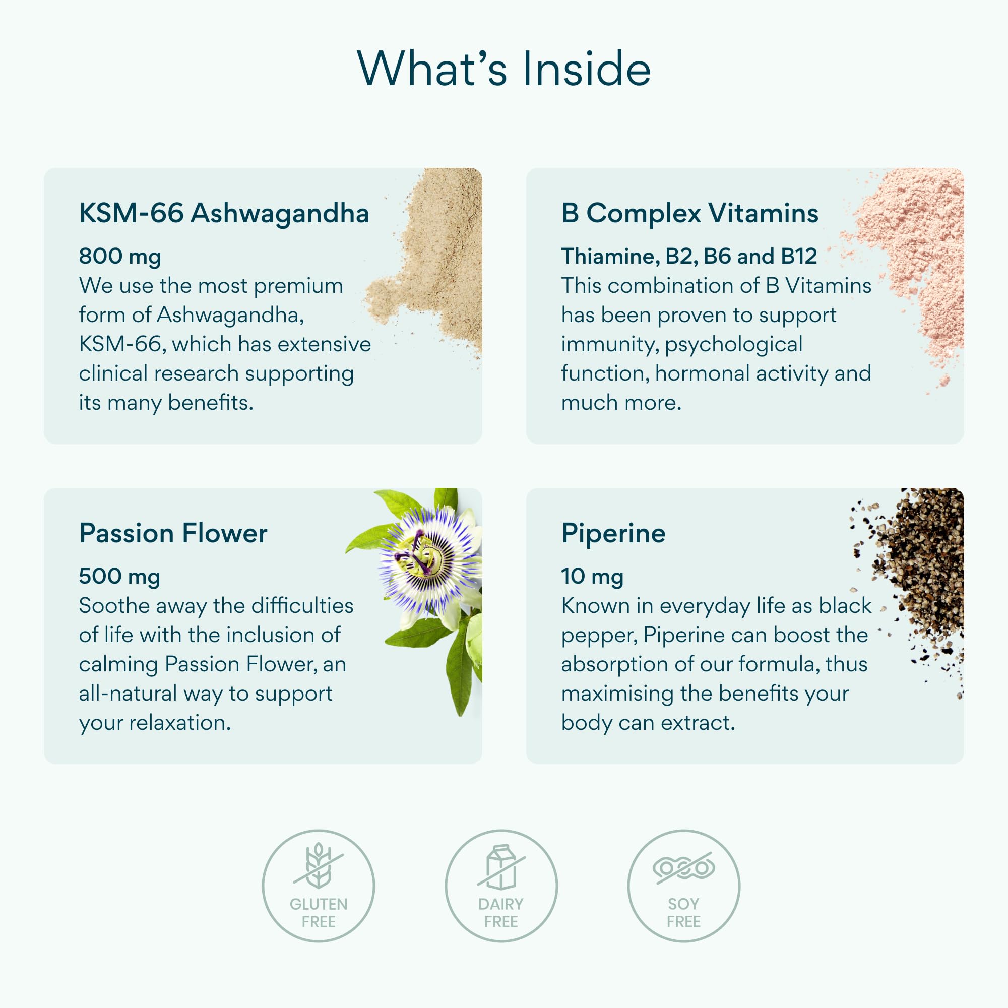 Bettervits Ashwagandha Complex with Passion Flower and Vitamin B – KSM-66® Organic Root Extract 800 mg – Supports Calm, Energy and Emotional Balance – 60 Capsules - OzHealthStandard