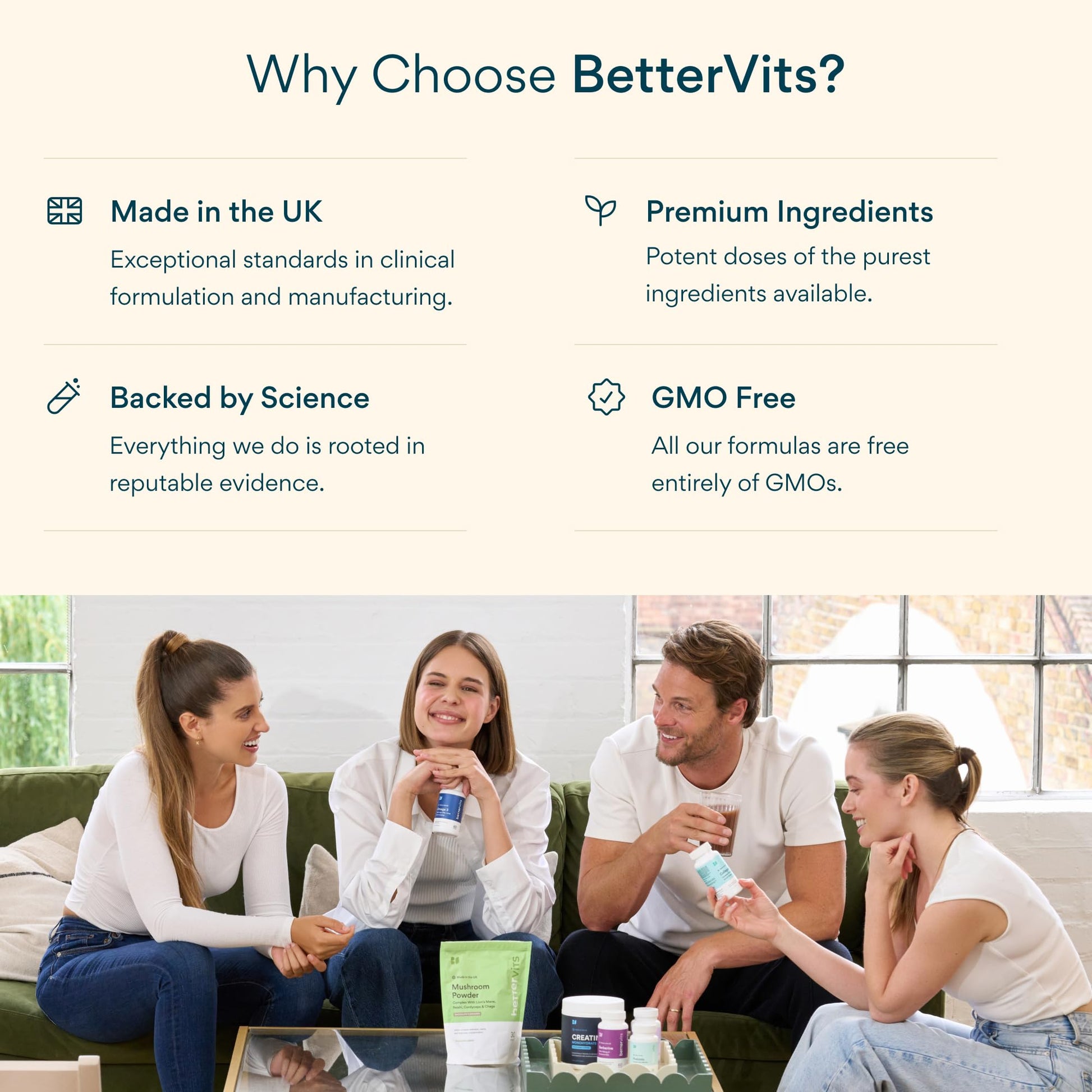 Bettervits Probiotics for Women & Men – 75 Billion CFU | Digestive Health and Gut Support Prebiotic | 14 Clinically Studied Strains with Vitamin B12, - OzHealthStandard