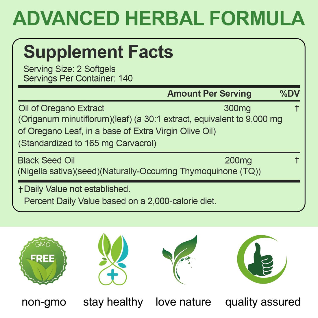 BEWORD Oil of Oregano with Black Seed Oil, 280 Softgels, 9000mg Per Serving – 2-in-1 Oregano Supplement for Immune Health with High Carvacrol & Thymoquinone | Plant-Based, Non-GMO - OzHealthStandard