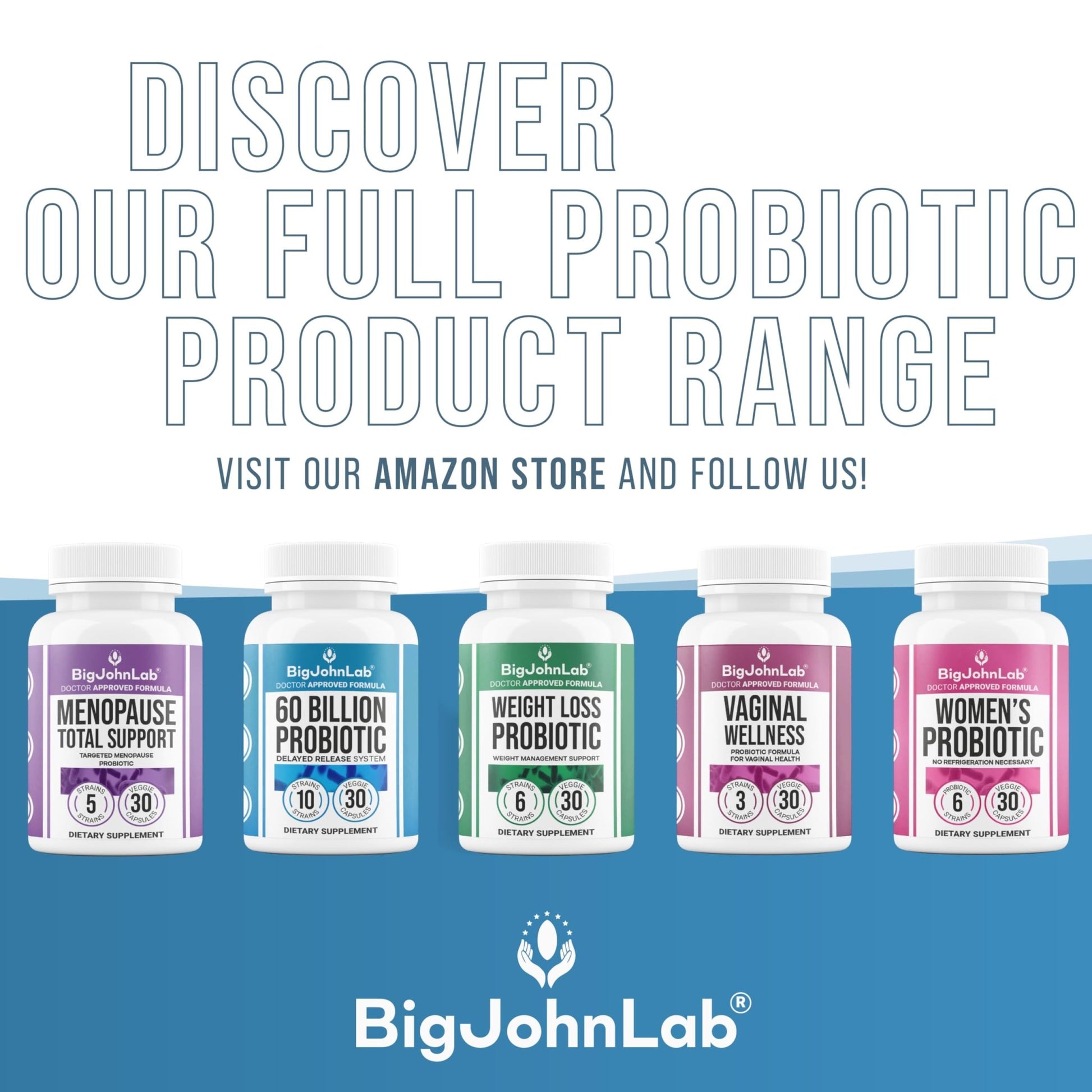 BIGJOHNLAB® - Probiotics for Weight Management & Bloating - 6 Probiotic Strains - Prebiotics - Key Ingredient Cayenne & Green Tea - Supports Gut Health - Weight Management for Women & Men - 30 CT - OzHealthStandard
