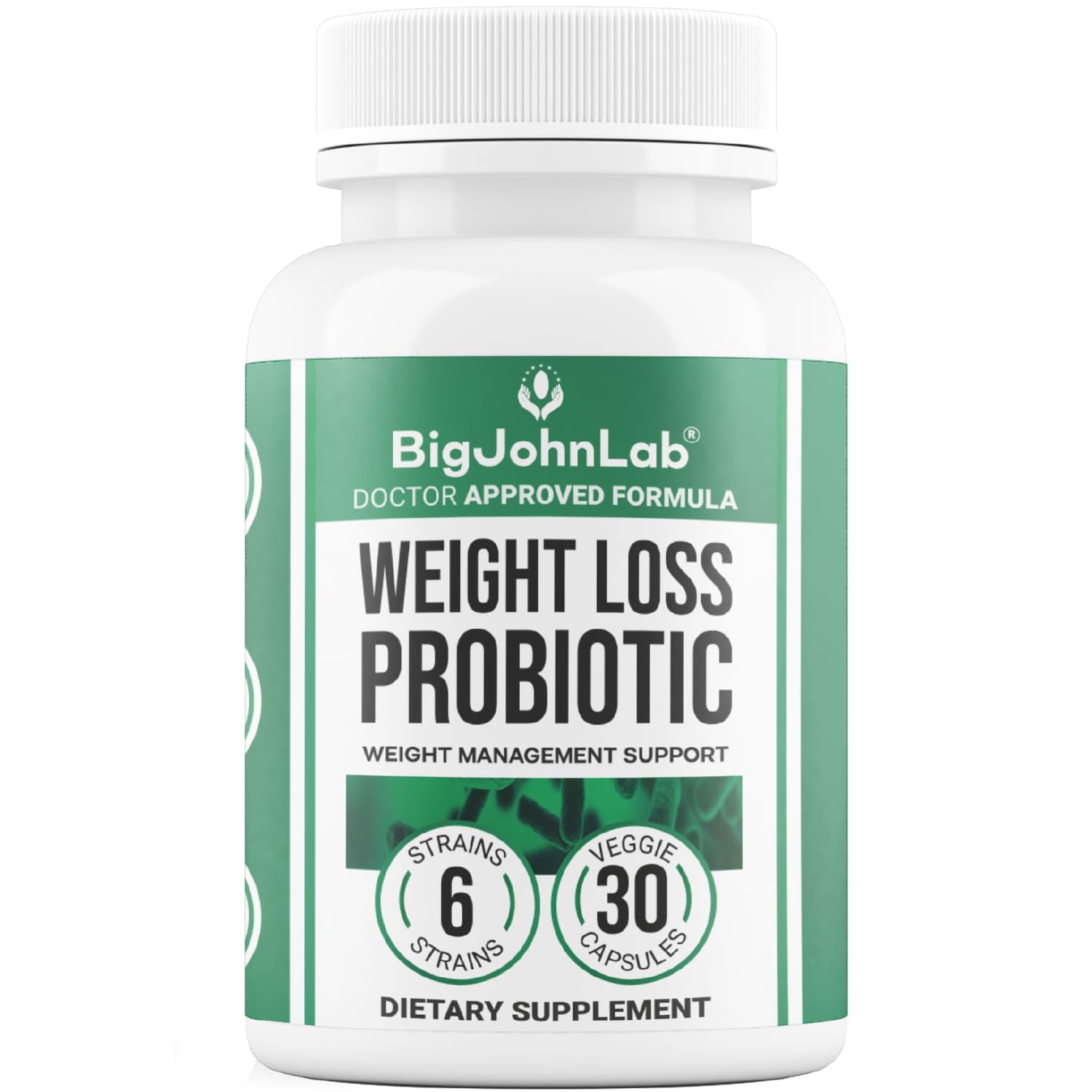 BIGJOHNLAB® - Probiotics for Weight Management & Bloating - 6 Probiotic Strains - Prebiotics - Key Ingredient Cayenne & Green Tea - Supports Gut Health - Weight Management for Women & Men - 30 CT - OzHealthStandard
