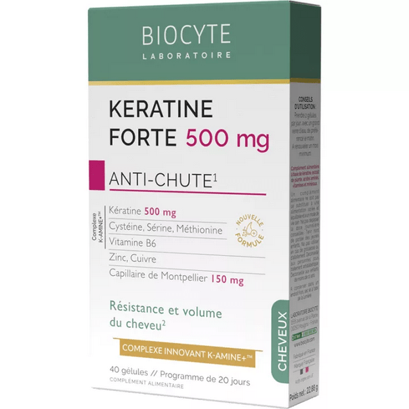 Biocyte Keratine Forte 500mg Anti-hair loss 40 capsules - OzHealthStandard