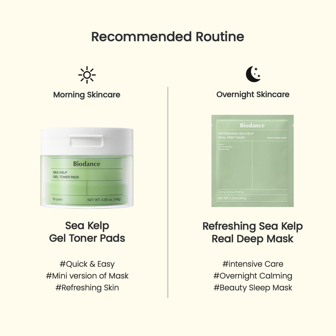 Biodance Sea Kelp Gel Toner Pads, Calming Toner Pads for Sensitive Skin, Oil & Sebum Control, Refreshing Blemish Care - OzHealthStandard