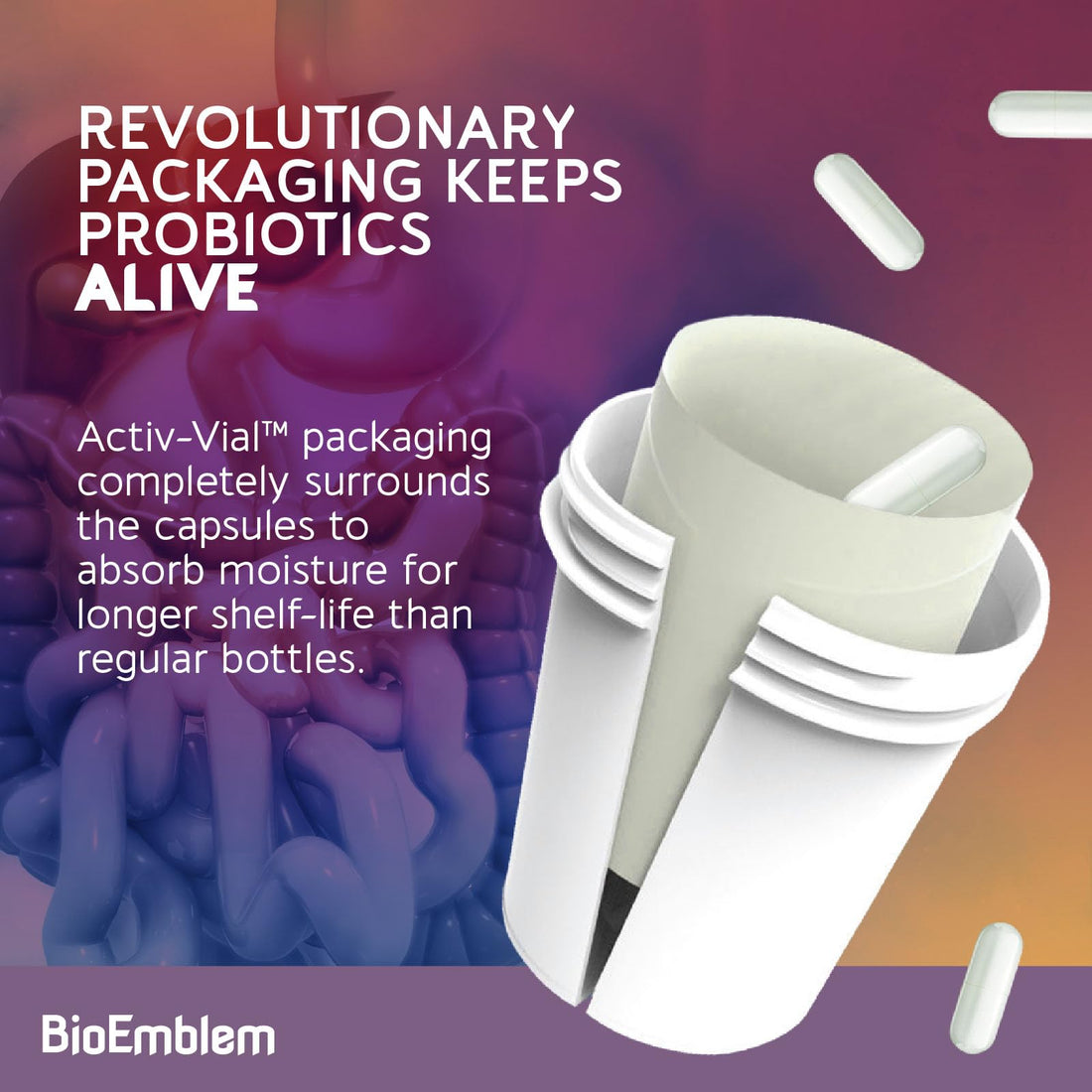 BioEmblem Probiotics for Women & Men – 55 Billion CFU | 11 Strains with Prebiotics & Postbiotics | Jerusalem Artichoke & Inulin | Digestive & Immune Support, Nutrient Absorption | Non-GMO,45 Capsules - OzHealthStandard