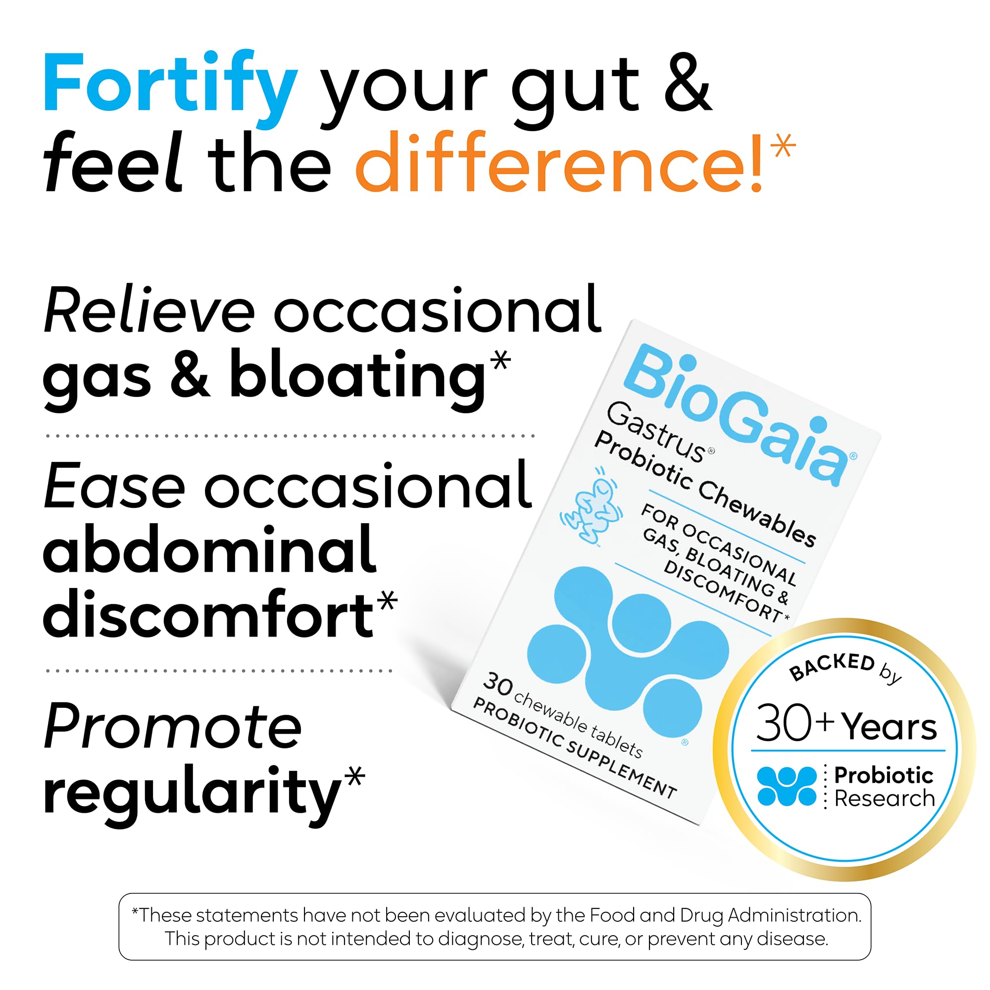 BioGaia Gastrus Gut Health Probiotic | Eases Abdominal Discomfort, Gas & Bloating | Promotes Regularity & a Healthy Gut | Contributes to a Balanced Microbiome | Backed by 30 Years of Research - OzHealthStandard