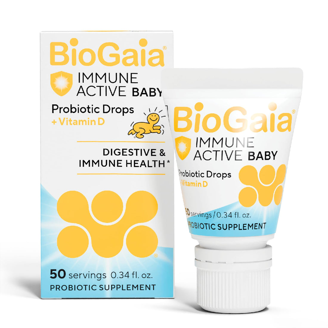 BioGaia Immune Active Baby Probiotic Drops + Vitamin D | for Babies & Toddlers 0-36 Months | Supports Digestive & Immune Health - OzHealthStandard