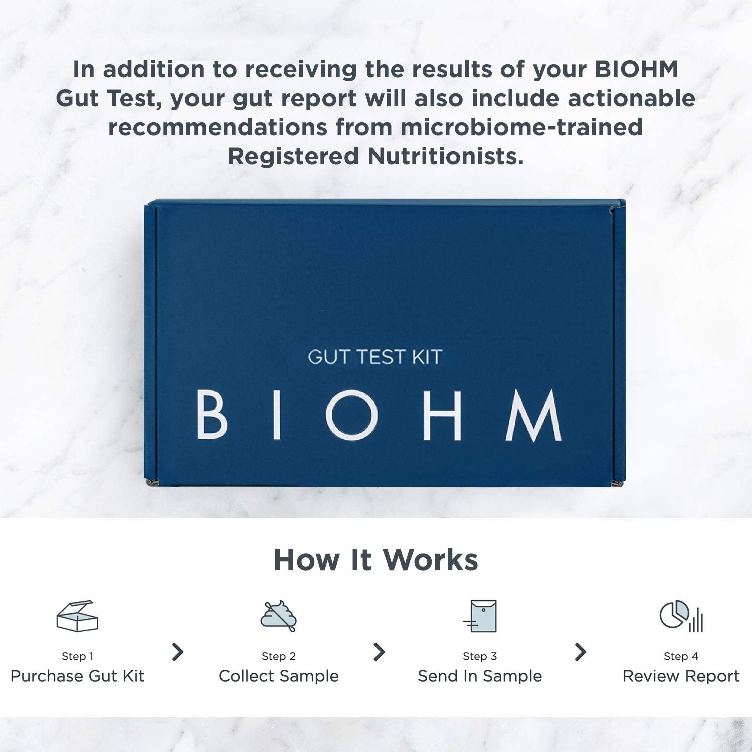 BIOHM Gut Health Test Kit for Microbiome and Digestive Health Analysis, Home Test Kit with Gut Score, Easy-to-Read Results and Actionable Recommendations - OzHealthStandard