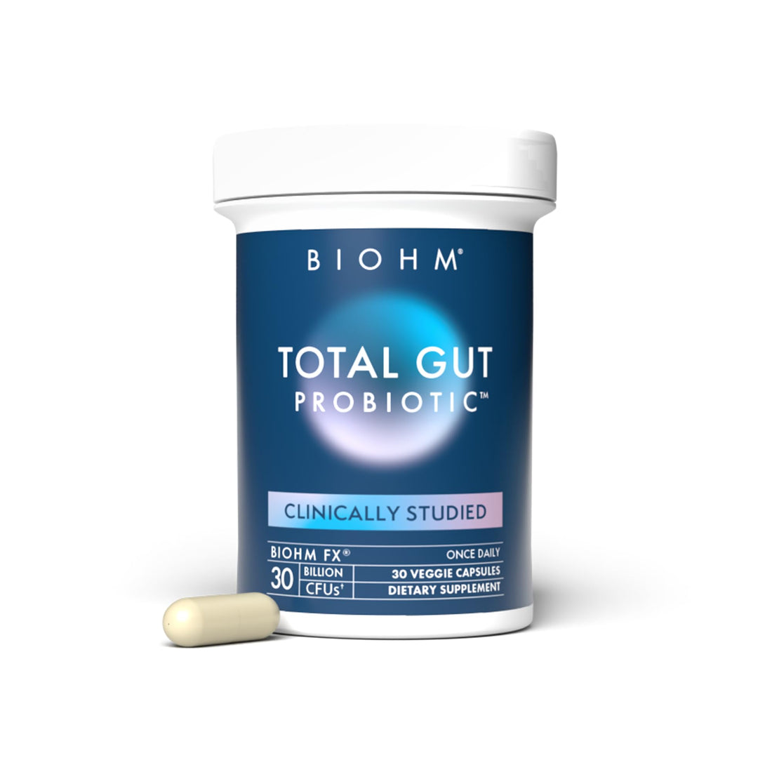 BIOHM Total Probiotic, 30 Billion CFU Daily Probiotics for Women & Men (30 Count) Helps Reduce Occasional Gas & Bloating, - OzHealthStandard