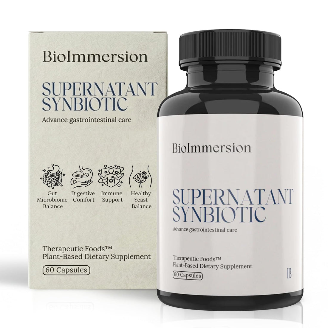 BioImmersion Supernatant Synbiotic - Prebiotic Probiotic Postbiotic - Eases Digestive Discomfort, Gut Imbalance & Yeast Overgrowth - Immune & Microbiome Support - OzHealthStandard