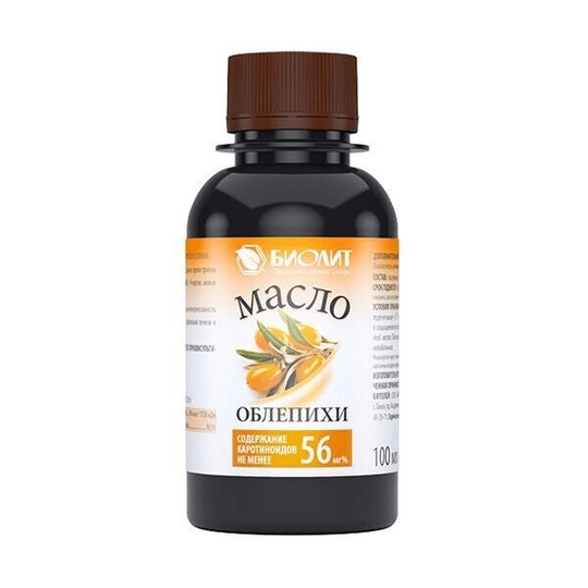 Biolit Bio Organic Sea Buckthorn Oil облепиха масло (Oleum Hippophae), 100 ml - OzHealthStandard