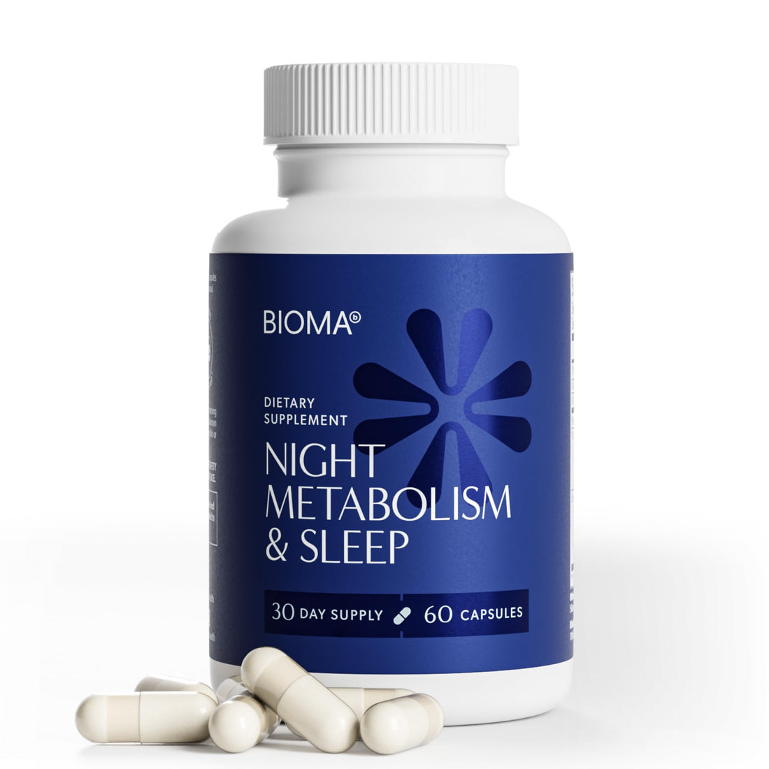 BIOMA Night Metabolism & Sleep - Supports Digestion, Energy Metabolism & Restful Sleep with Melatonin, Vitamin D, Magnesium & More - OzHealthStandard