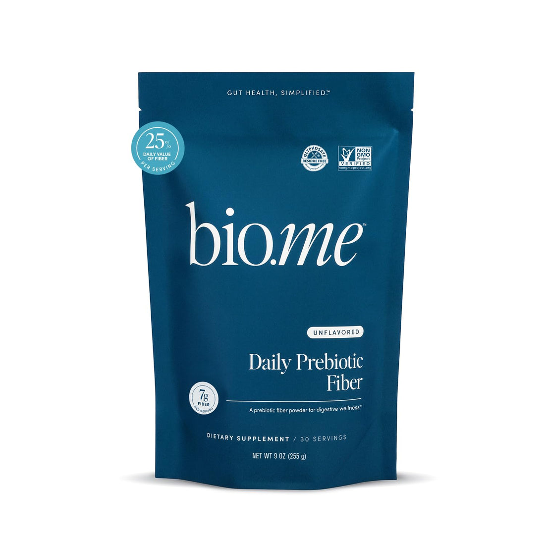 Bio.me Daily Prebiotic Fiber Powder Unflavored - 7g Per Serving - Soluble & Insoluble Fiber Supplement Powder for Women & Men - Digestive Health & Gut Health - OzHealthStandard