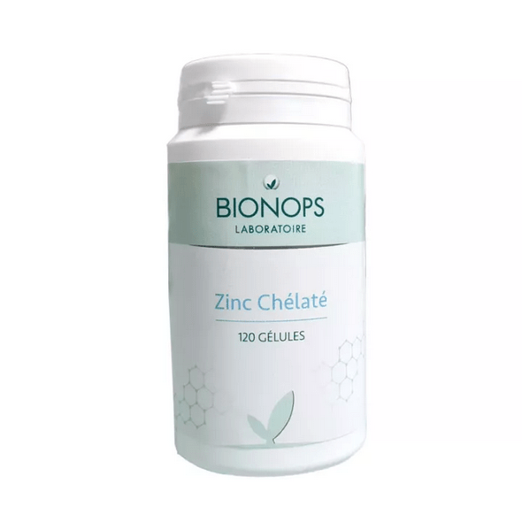 Bionops Zincnat Zinc Chelaté 120 capsules - OzHealthStandard