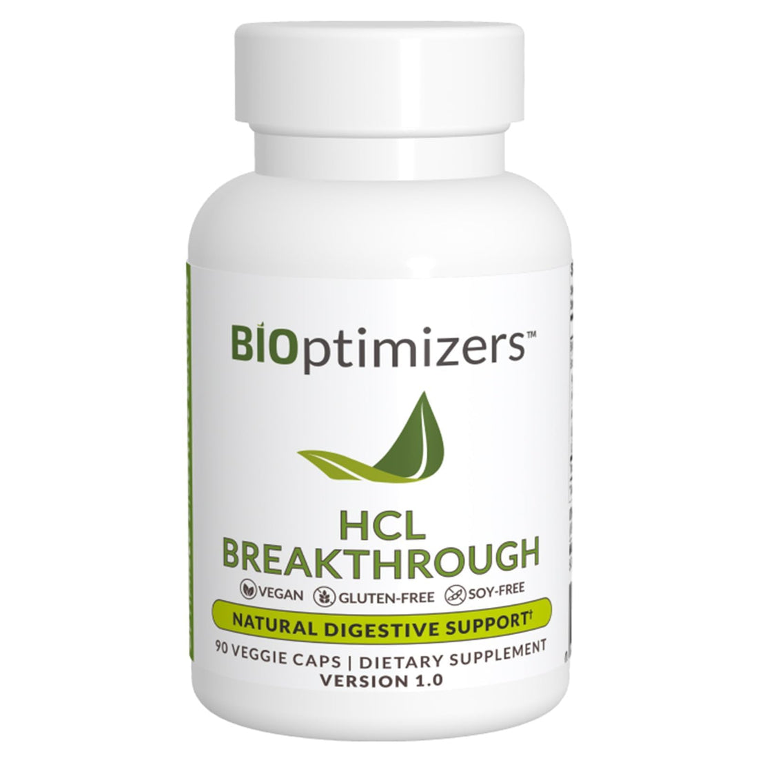 BIOptimizers HCL Breakthrough - Betaine Hydrochloride Enzymes Supplement - Assists with Protein Breakdown and Absorption - Helps Gas and Heartburn Relief - OzHealthStandard