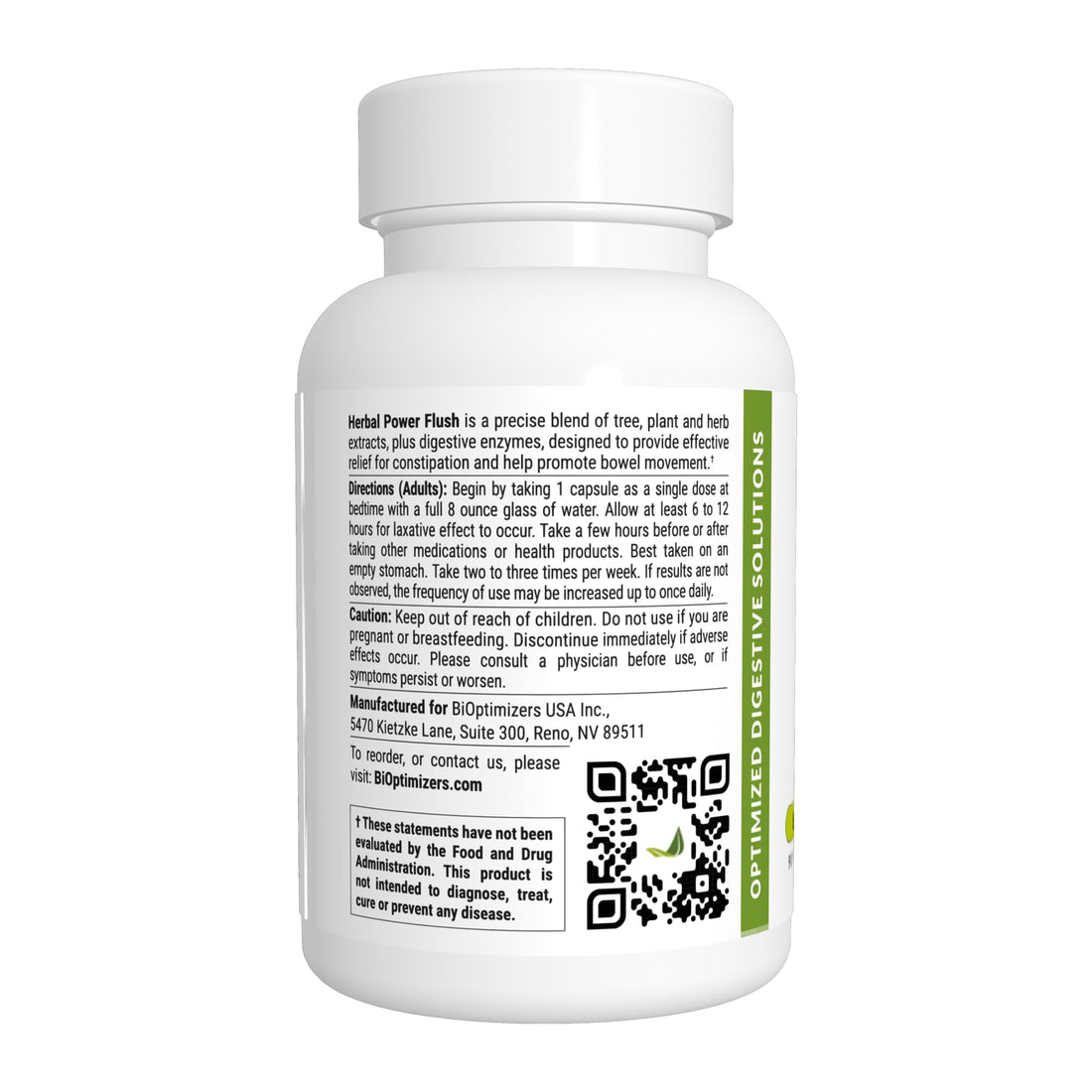 BIOptimizers Herbal Power Flush - Extra Strength Digestive Cleanse - Eliminate Toxins Improve Bowel Digestion - OzHealthStandard