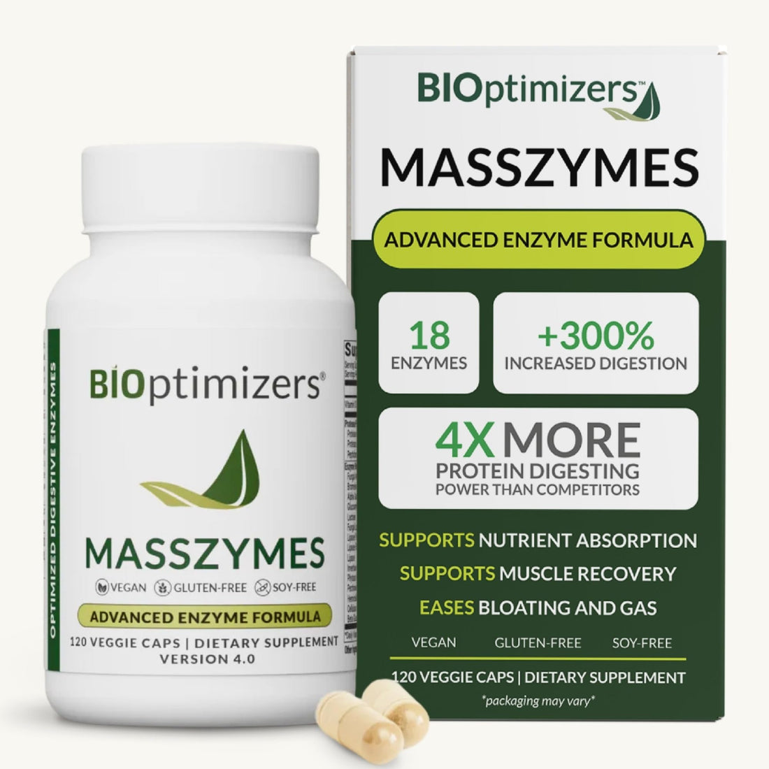 BIOptimizers MassZymes - Complete Digestive Enzymes Supplement for Gut Health - Bloating Relief for Men and Women - OzHealthStandard