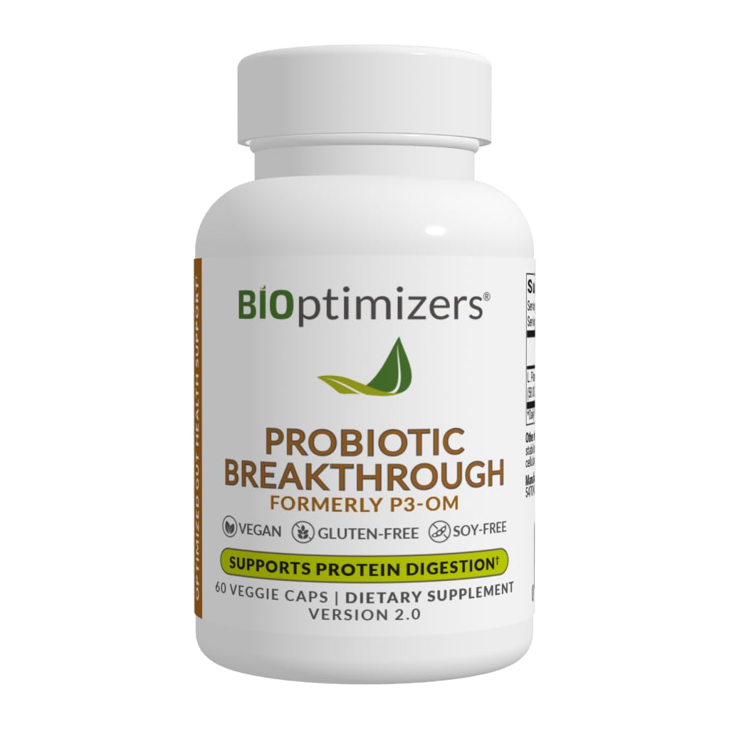 BIOptimizers Probiotic Breakthrough – Lactobacillus Plantarum OM Probiotics & Prebiotics Health Supplement for Gut, Digestive & Immune Support Probiotics - OzHealthStandard