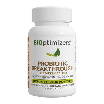 BIOptimizers Probiotic Breakthrough – Lactobacillus Plantarum OM Probiotics & Prebiotics Health Supplement for Gut, Digestive & Immune Support Probiotics for Women Men Elderly– 30 Vegan Capsules - OzHealthStandard