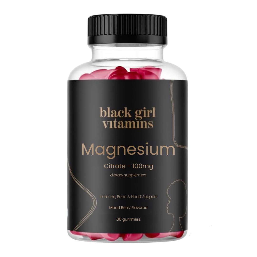Black Girl Vitamins - Magnesium Gummies, for Sleep, Immunity, and Bone Support. Magnesium Citrate Supplement - OzHealthStandard
