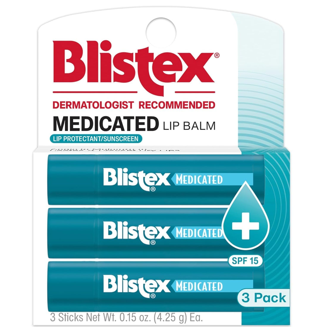 Blistex Medicated Lip Balm, 0.15 Ounce, 3 Count (Pack of 1) Prevent Dryness & Chapping - OzHealthStandard