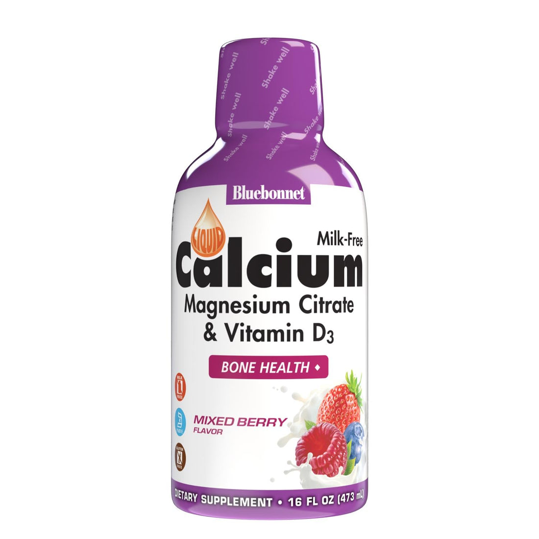Bluebonnet Nutrition Liquid Calcium Citrate, Magnesium, Vitamin D3, Bone Health, Gluten Free, Soy Free, Milk Free, Kosher, 16 fl oz - OzHealthStandard