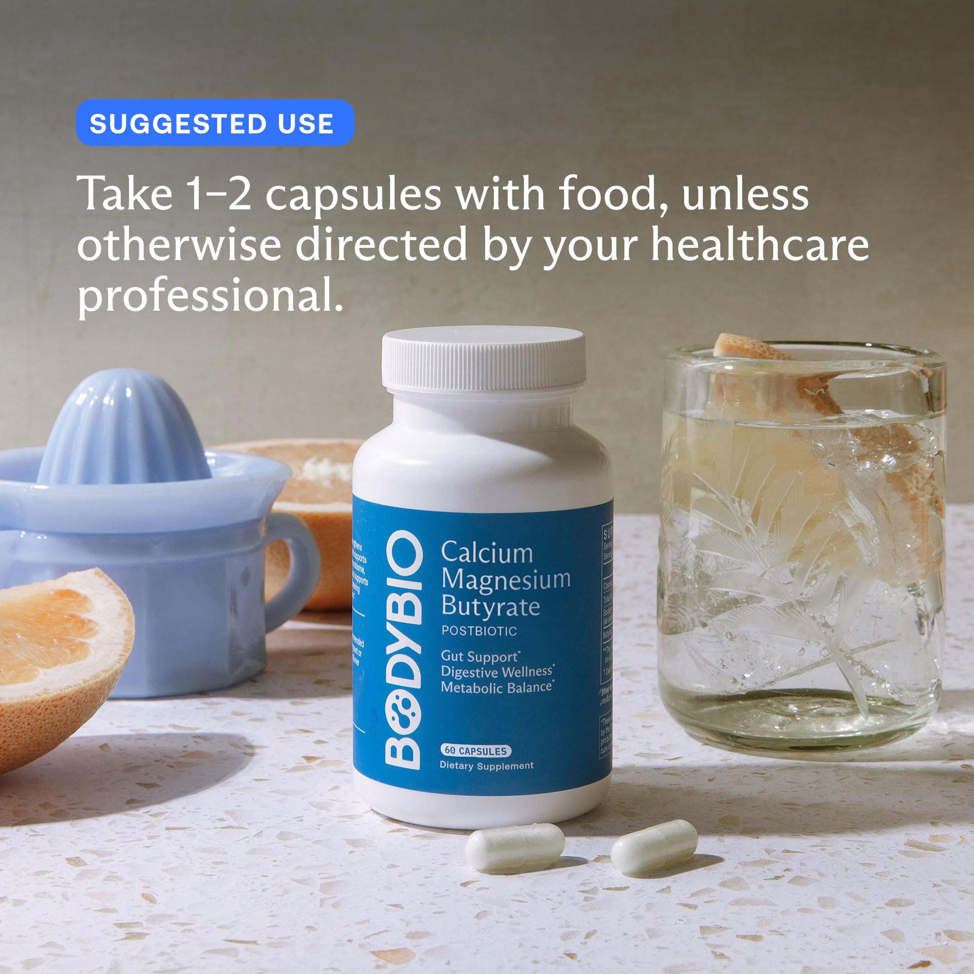 BodyBio Butyrate - Postbiotic for Gut Health, Digestive Support, Bloat, Gas & Constipation Relief, Leaky Gut Repair - Calcium, Magnesium - OzHealthStandard