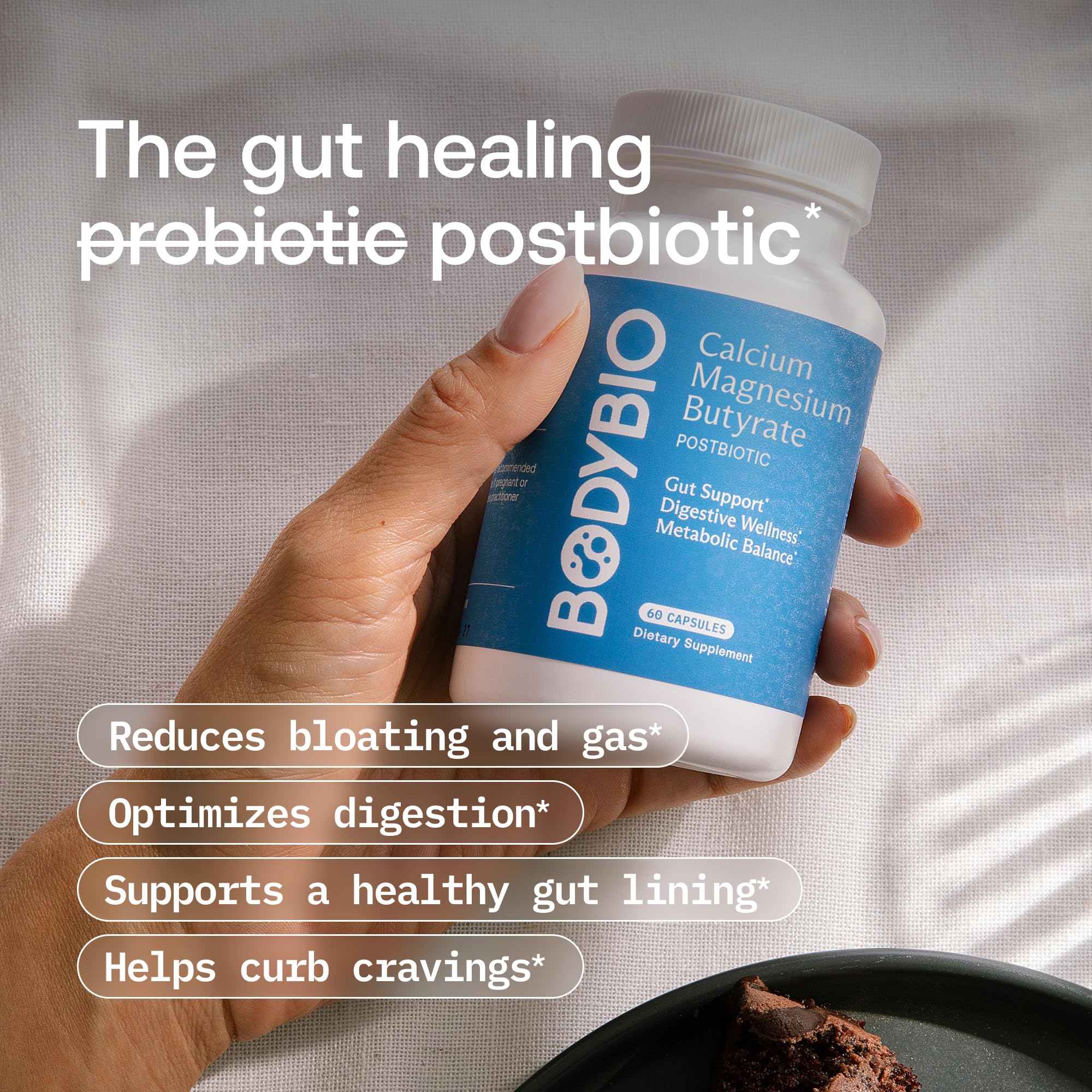 BodyBio Butyrate - Postbiotic for Gut Health, Digestive Support, Bloat, Gas & Constipation Relief, Leaky Gut Repair - Calcium, Magnesium - OzHealthStandard