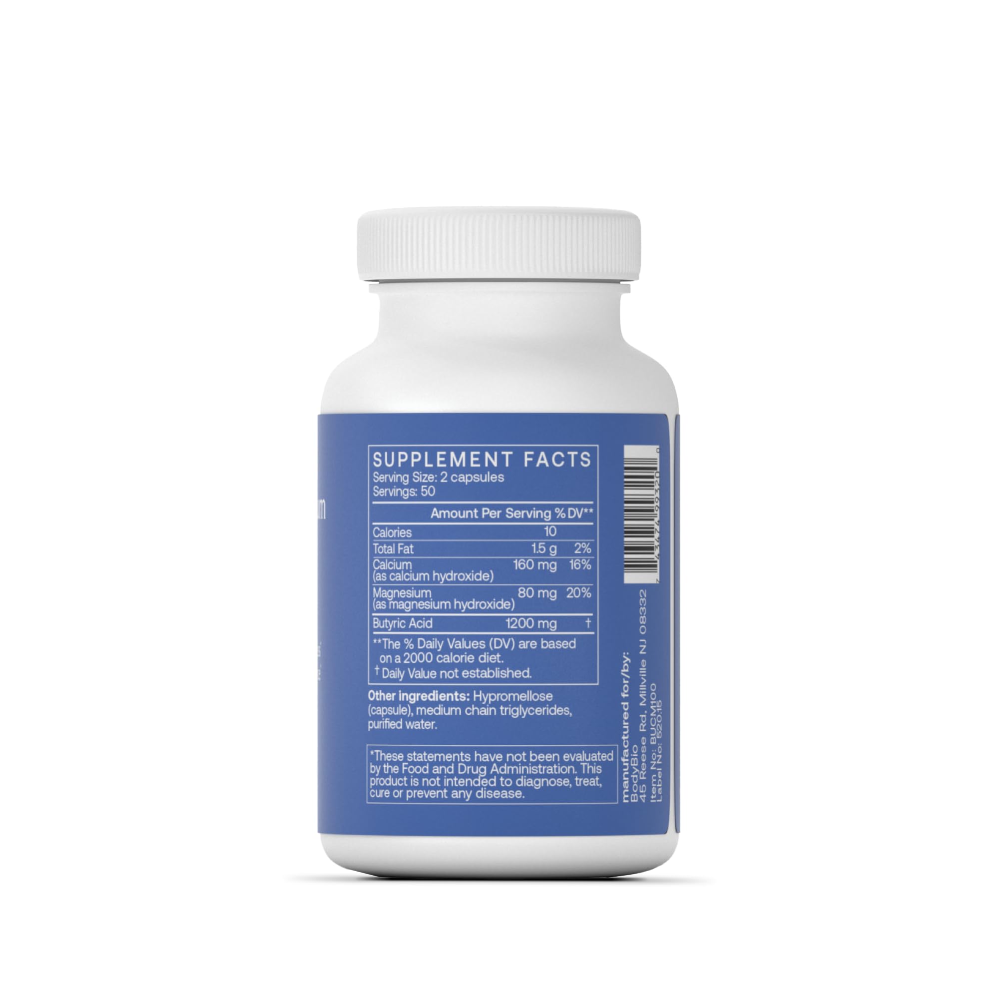BodyBio Butyrate - Postbiotic for Gut Health, Digestive Support, Bloat, Gas & Constipation Relief, Leaky Gut Repair - Calcium, Magnesium - OzHealthStandard