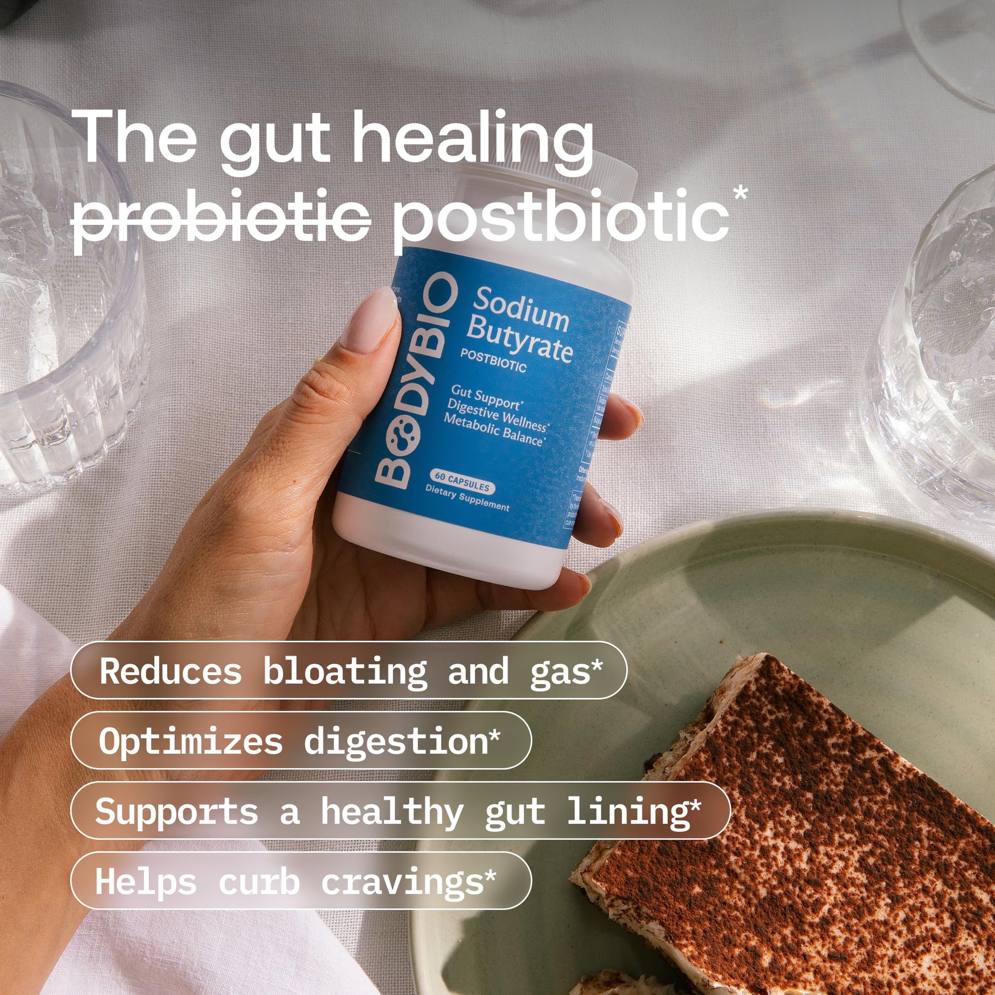 BodyBio Butyrate - Postbiotic for Gut Health, Digestive Support, Bloat, Gas & Constipation Relief, Leaky Gut Repair - Sodium - OzHealthStandard