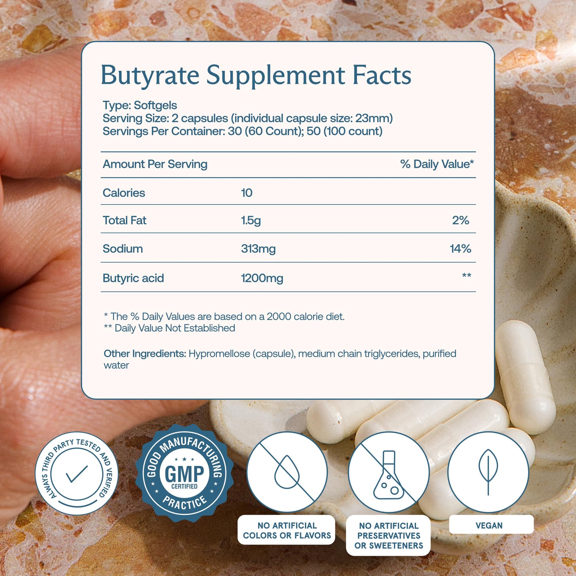 BodyBio Butyrate - Postbiotic for Gut Health, Digestive Support, Bloat, Gas & Constipation Relief, Leaky Gut Repair - Sodium - OzHealthStandard