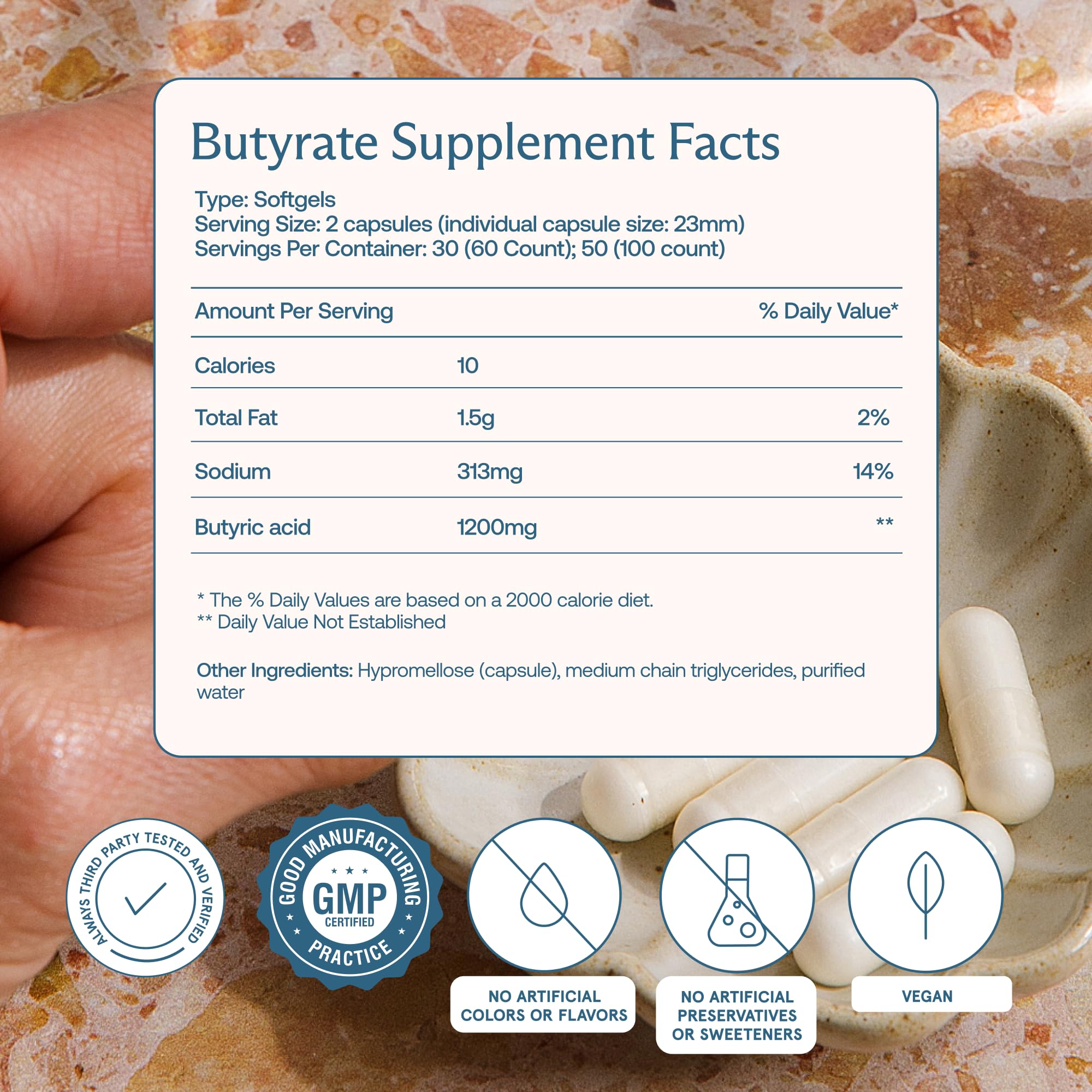 BodyBio Butyrate - Postbiotic for Gut Health, Digestive Support, Bloat, Gas & Constipation Relief, Leaky Gut Repair - Sodium - OzHealthStandard