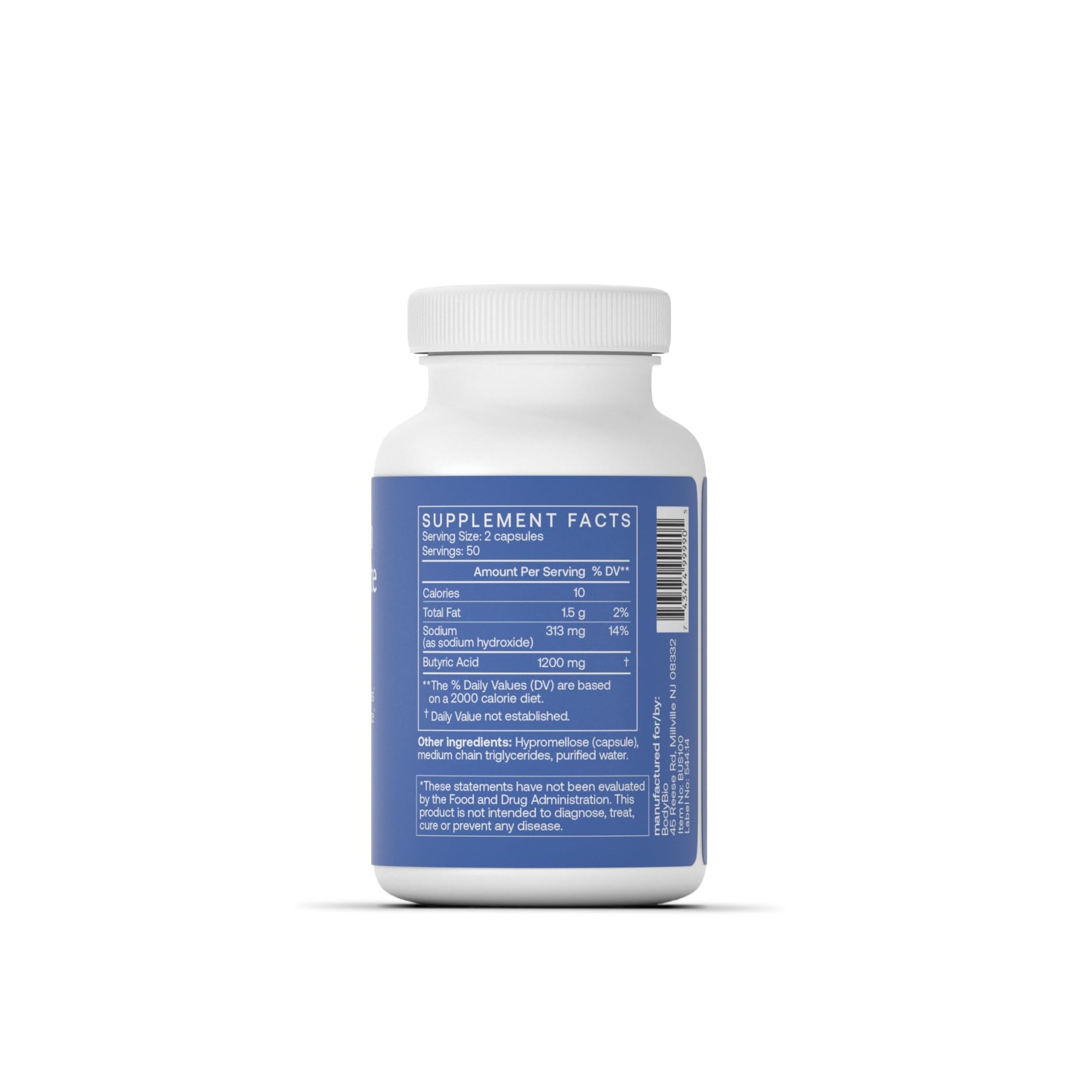 BodyBio Butyrate - Postbiotic for Gut Health, Digestive Support, Bloat, Gas & Constipation Relief, Leaky Gut Repair - Sodium - OzHealthStandard