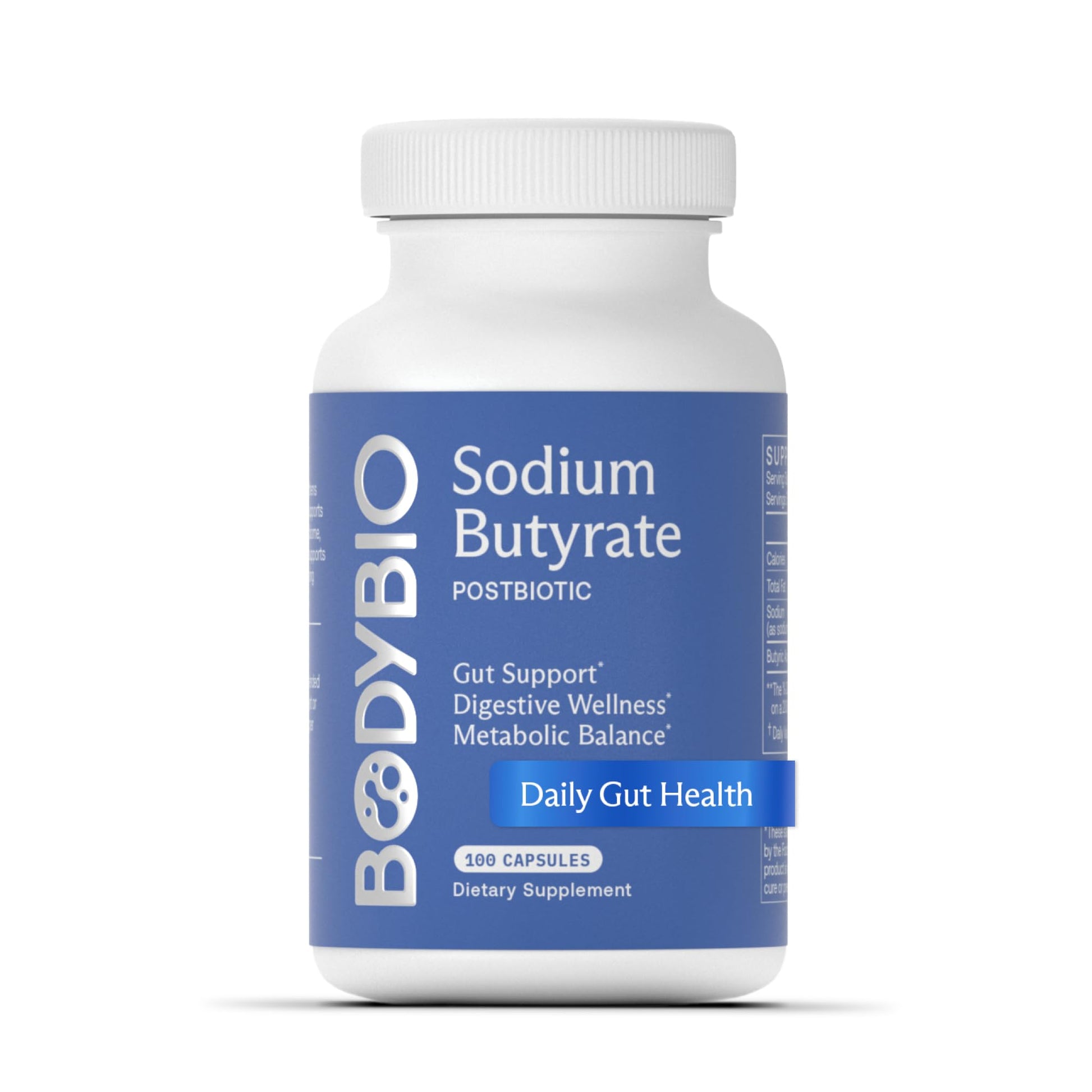 BodyBio Butyrate - Postbiotic for Gut Health, Digestive Support, Bloat, Gas & Constipation Relief, Leaky Gut Repair - Sodium - OzHealthStandard