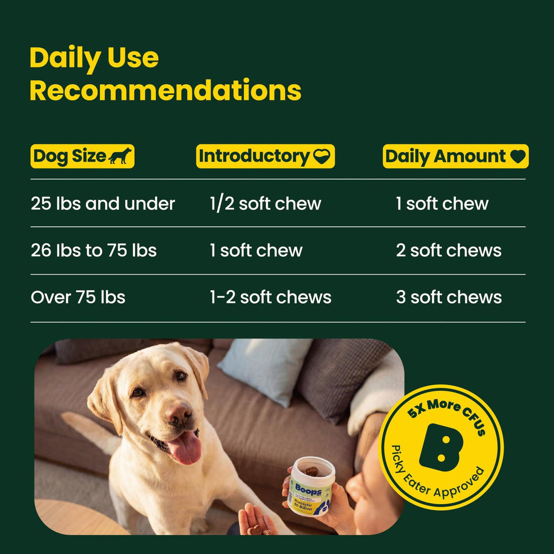 Boops Pets Probiotics for Dogs – 30 Billion CFU with Pre, Postbiotics & Digestive Enzymes – Supports Gut Health, Immunity, Loose Stools & Allergies – Filet Mignon Flavor – Vet Formulated – 60 Chews - OzHealthStandard
