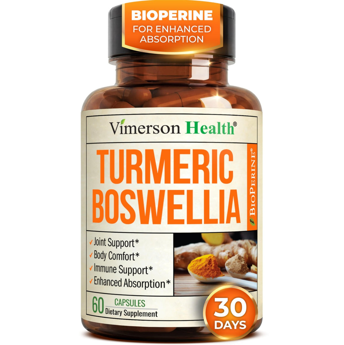 Boswellia Serrata Turmeric Supplement for Joint Support & Inflammation Balance – Turmeric Boswellia Supplement with Ginger & Black Pepper Extract - OzHealthStandard