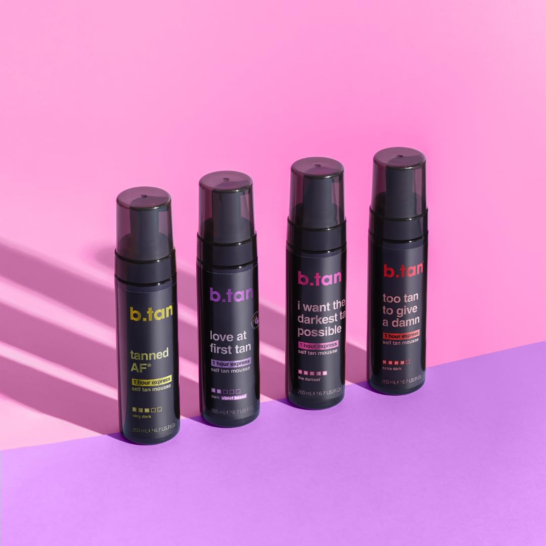 b.tan Ultra Dark Self Tanner Mousse | I Want The Darkest Tan Possible - Fast, 1 Hour Express - OzHealthStandard